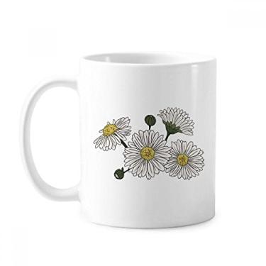 Imagem de Flor planta branca crisântemo caneca cerâmica xícara de porcelana café louça