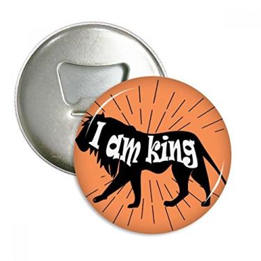 Imagem de Emblema Multifuncional com contorno de leão preto e ímã de geladeira