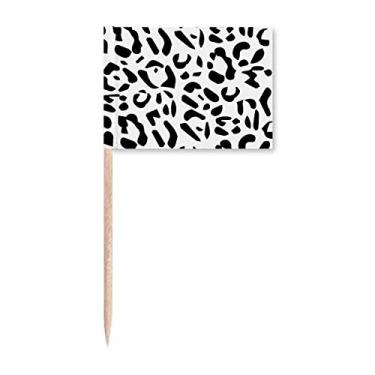 Imagem de Estampa de leopardo, arte animal, ilustração de grãos, palito, bandeiras, marcadores, decoração de festa