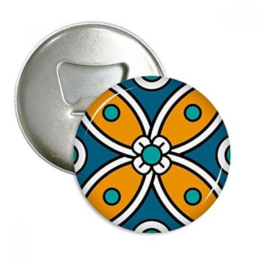 Imagem de Abridor de garrafas com estampa abstrata de flor estilo marrocos emblema multifuncional
