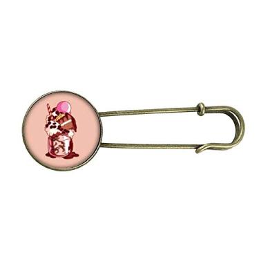 Imagem de Bolo Biscuit Cream Chocolate Sorvete Retro Metal Broche Broche Clipe Joias
