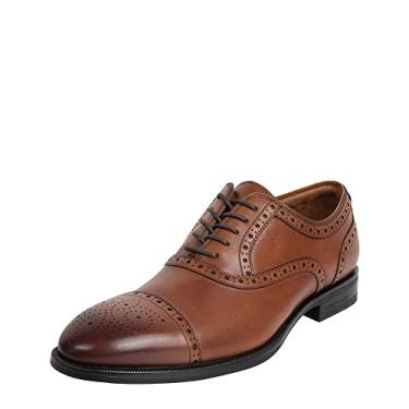 Imagem de Kenneth Cole New York Futurepod – Vestido Oxford com costura técnica, couro Oxford com cadarço, Cognac, 7