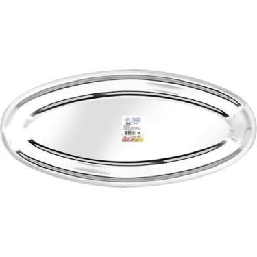 Imagem de Travessa Inox Oval Peixeira 45 Cm Classic - 123 Útil