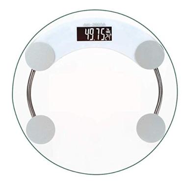Imagem de balanças de controle de peso para banheiro ultrafinas, digitais ultrafinas de alta precisão balanças eletrônicas de gordura corporal, com 2 baterias, brancas, 30cm