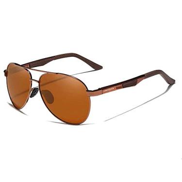 Imagem de Óculos de Sol Masculino Kingseven Design Aviador com Proteção Polarizados UV400 N7720 (C1)