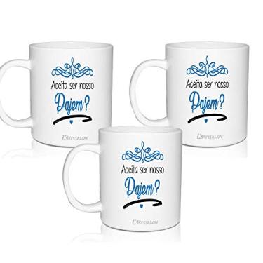 Imagem de 3 Canecas Convite 300 ml Personalizadas para Pajem