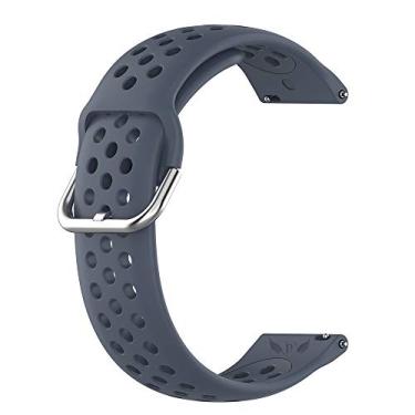 Imagem de Pulseira Sport Moderna 22mm compatível com Samsung Galaxy Watch 3 45mm - Galaxy Watch 46mm - Gear S3 Frontier - Amazfit GTR 47mm - Amazfit GTR 2 - Marca LTIMPORTS (Chumbo)