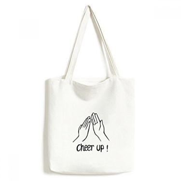 Imagem de Black Palmas sacola de lona personalizada para gestos bolsa de compras casual