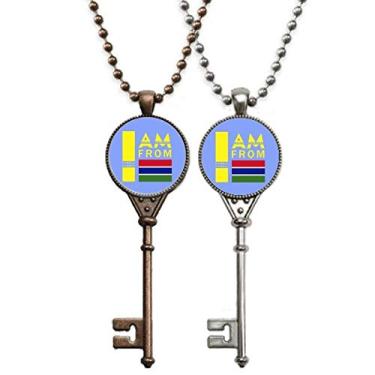 Imagem de OFFbb-USA I Am from Gambia Art Deco Presente Fashion Chaveiro Pingente Joias Decoração de Casal