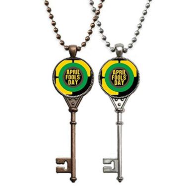Imagem de OFFbb-USA Abril Fool Day Art Deco Presente Fashion Chaveiro Pingente Joias Decoração de Casal