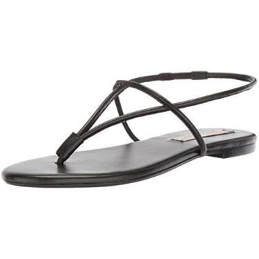 Imagem de Chinese Laundry Kristin Cavallari Sandália rasteira feminina Knock Out, Couro preto, 34