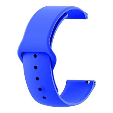 Imagem de Pulseira 20mm Sport Lisa LTimports, compativel com Galaxy Watch 3 41mm, Galaxy Active 2 44mm, Active 40mm, Galaxy Watch 42mm, GTS 2/3/4, BIP 2/3/S/L (Azul Oceano)