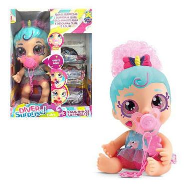 Imagem de Boneca - Diver Surpresa Baby - Mama e Chora - Azul DIVERTOYS