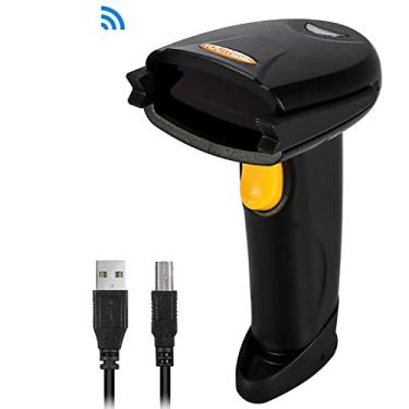 Imagem de Sluffs Leitor De Código De Barras Bluetooth Sem Fio, Sem Fio Bluetooth 4.0 E USB 3.0 Leitor De Código De Barras Com Fio, Código De Barras A Laser De Inventário Portátil 1D