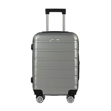 Imagem de Mala de Viagem de Bordo Pequena 10Kg em ABS Rodinhas 360º Multmaxx (Prata)