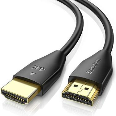 Imagem de Cabo HDMI 4K de 2 metros de alta velocidade (4K a 60Hz, 18Gbps) Cabo HDMI 2.0 - Suporta 4K HDR, ARC, 3D, HDCP 2.2, 2160P, 1080P, Ethernet Compatível com TV UHD Blu-ray, X-Box, PS4/3, PC (1,8 m, básico)