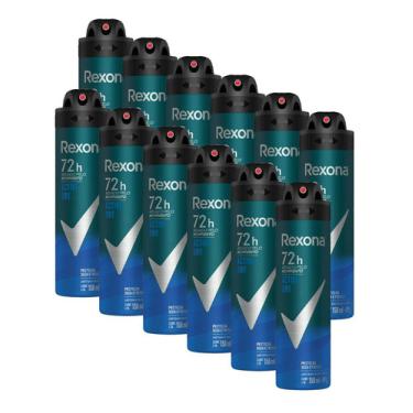 Imagem de Kit 12 Desodorante Rexona Men Antitranspirante Active 150ml Active