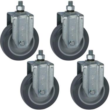 Imagem de 4 Rodízio Fixo Espiga Pvc 4 Polegadas Fle412bp 65kg Schioppa