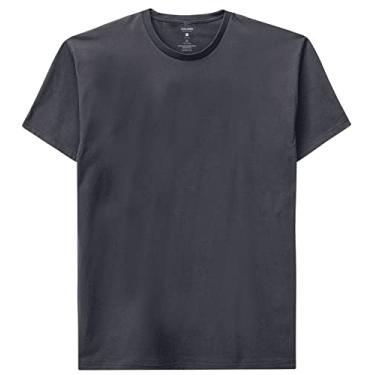 Imagem de Camiseta Malwee Tradicional Piquê Stretch Decote Redondo Masculino, Cinza Escuro, G