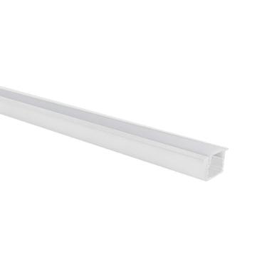 Imagem de Perfil De Embutir Para Fita Led Blumenau Line 25mm Com 2 Metros Branco Fosco