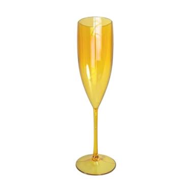 Imagem de 6 Taças De Champanhe Acrílico Cristal 160ml Chandon Cor:Dourado