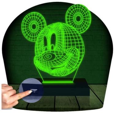 Imagem de Luminária Led 3D Mickey Abajur - 3D Fantasy