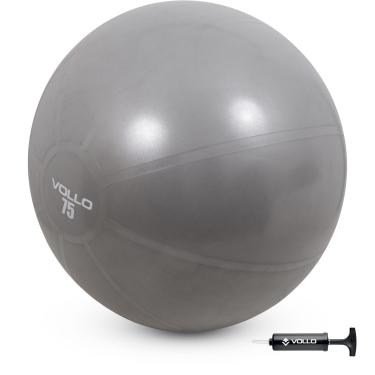 Imagem de Vollo Sports Gym Ball, Bola de Ginástica Unissex Adulto, Cinza (Grey), 75 cm