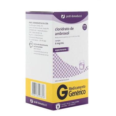 Imagem de Cloridrato de Ambroxol Xarope Adulto Genérico Prati Donaduzzi 30mg/5ml 120ml PRATI DONADUZZI
