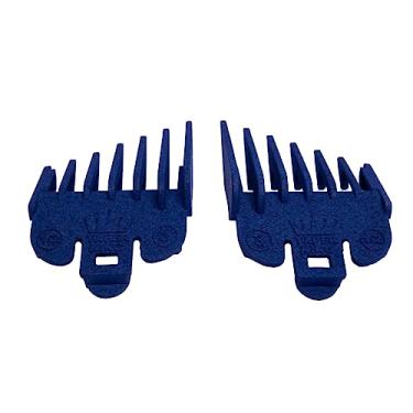 Imagem de Taper King Conjunto de protetor de pente guia de aparador de cabelo - afunilamento à prova de tolos e desbotamento em casa! Safira (#1/2 a #3) - Compatível com Oster/Andis Clippers!