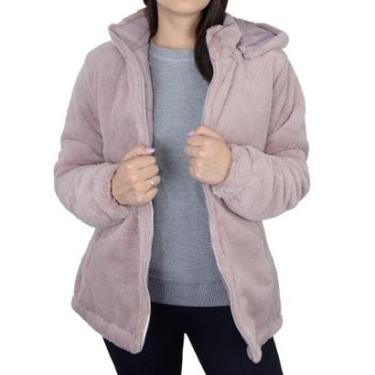 Imagem de Jaqueta Feminina Facinelli By Mooncity Parka Dupla Face Rosa Violeta - 690099-Feminino