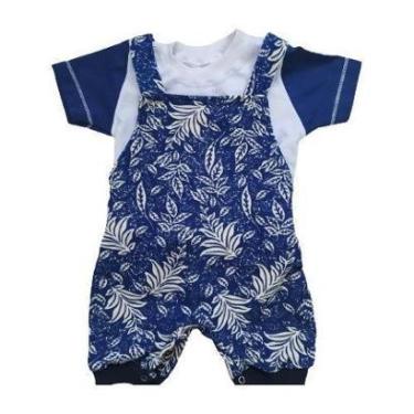 Imagem de Jardineira Bebê Menino Verão Macacão Romper De Bebe-Masculino