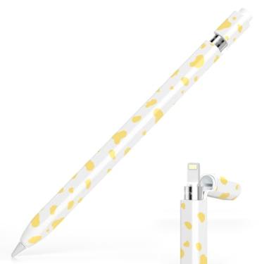 Imagem de JOOSKO Capa para lápis com estampa de vaca, compatível com Apple Pencil 1ª geração, aderência confortável, capa de silicone antiderrapante, para Apple Pencil 1ª geração (amarelo)
