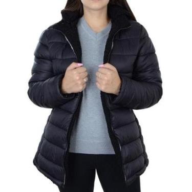 Imagem de Jaqueta Feminina Facinelli By Mooncity Dupla Face Preta - 690106-Feminino