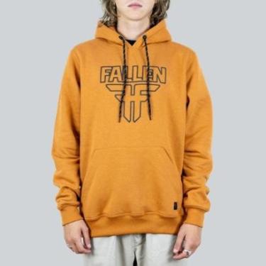 Imagem de MOL FECH SILK FALLEN LOGO E SILK MANGA FMO1BU03 CARAMELO GG-Masculino