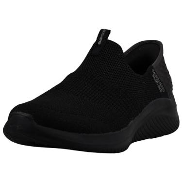 Imagem de Skechers Tênis feminino Hands Free Slip Ins Ultra Flex 3.0 Smooth Step, Preto/preto, 7 Wide