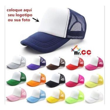 Imagem de 5 Bonés Trucker Liso Aba Curva P/sublimação Personalização - oem