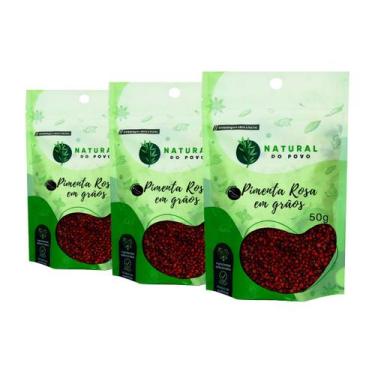 Imagem de Pimenta Rosa em Grãos Selecionados Alta Qualidade Kit 3 Pouch 50g - Na