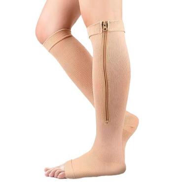 Imagem de Meia De Compressão 3/4 Com Ziper 15-21 Mmhg S/ Ponteira - VITALL, G, B