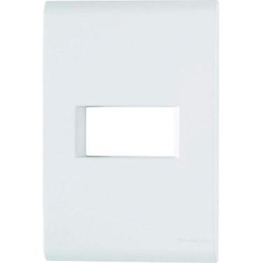 Imagem de 2 Placa 4x2 1 Módulo Horizontal Branco Tramontina Liz