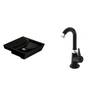 Imagem de Conjunto para Banheiro Cuba de Semi-Encaixe Verona 11cmx41cmx41cm e To