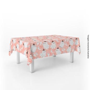 Imagem de Toalha de Mesa Retangular Halloween Fantasminhas 220x150cm - PRESENTE-