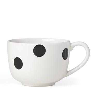 Imagem de KATE SPADE Caneca de latte preta Deco Dot, 400 g