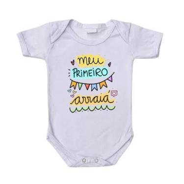 Imagem de 1 Body Bebê Meu Primeiro Arraiá Festa Junina Menino Personalizado - W3