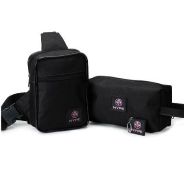 Imagem de Kit Bolsa Shoulder Bag Transversal  Alça Regulável e Destacável Necess