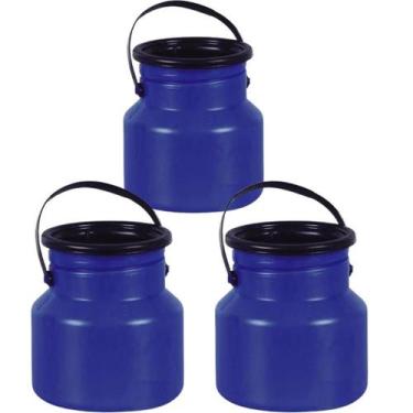 Imagem de 3 Vasilhame Leiteira Galão 3 Litros De Leite Bombona Injesul