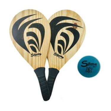 Imagem de Kit Frescobol Silme 2 Raquete e Bola