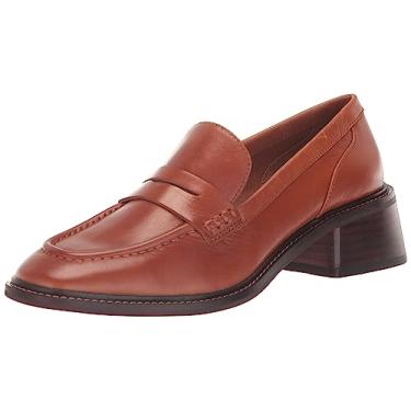 Imagem de Vince Camuto Mocassim feminino Enachel Block Heel, Caramelo quente, 7.5