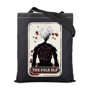 Imagem de TGBJE Sacola BG3 BG3 para amantes de videogame presente The Pale Elf Bolsa de ombro Astarion Gift DND Dungeon Master Bolsa de compras de mercearia, Bolsa de elfo pálido