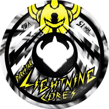 Imagem de Darkstar Roda de skate (53 mm, núcleo relâmpago de mármore preto/preto e branco)