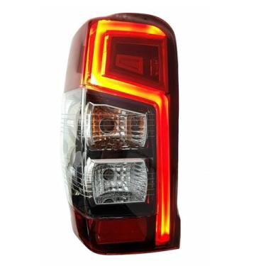 Imagem de Prefer Warehouse Conjunto de luz traseira de luz traseira compatível com Mitsubishi L200 Triton GLS GLX 2018-2021 configuração alta baixa de freio reverso com lâmpadas de fiação (configuração alta